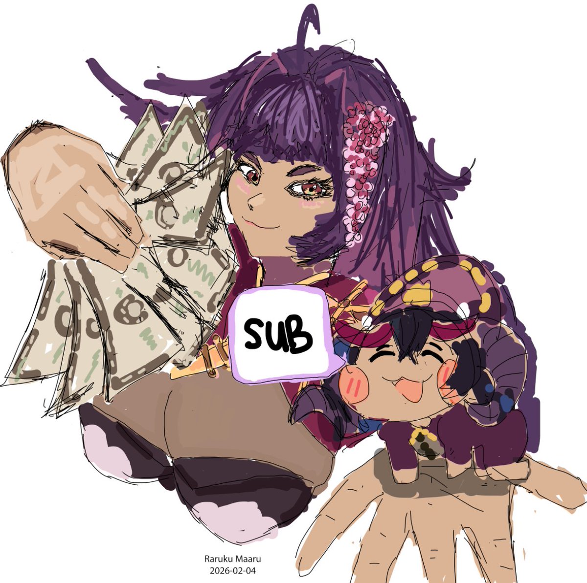 #MuiRegaliart #Fanarts  #illustration 
Fan art for Mui's Subathon! <a href="/MuiRegalia/">Mui Regalia 🥐</a>  Keep up the awesome work!