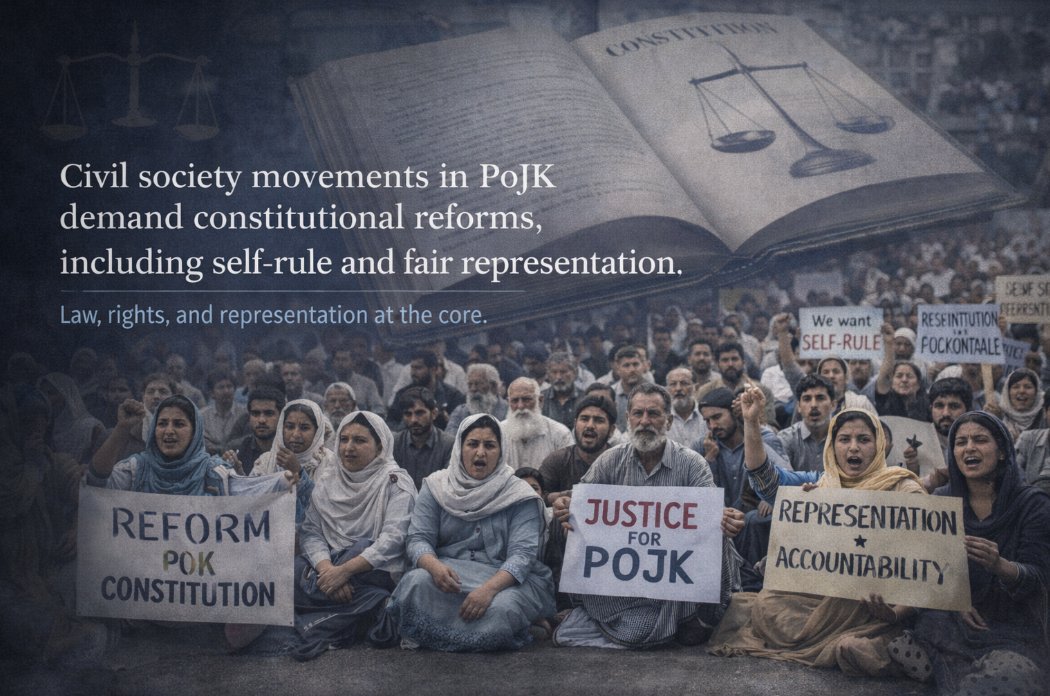 Civil society movements in PoJK demand constitutional reforms, including self-rule and fair representation. #KashmirKhushhaal