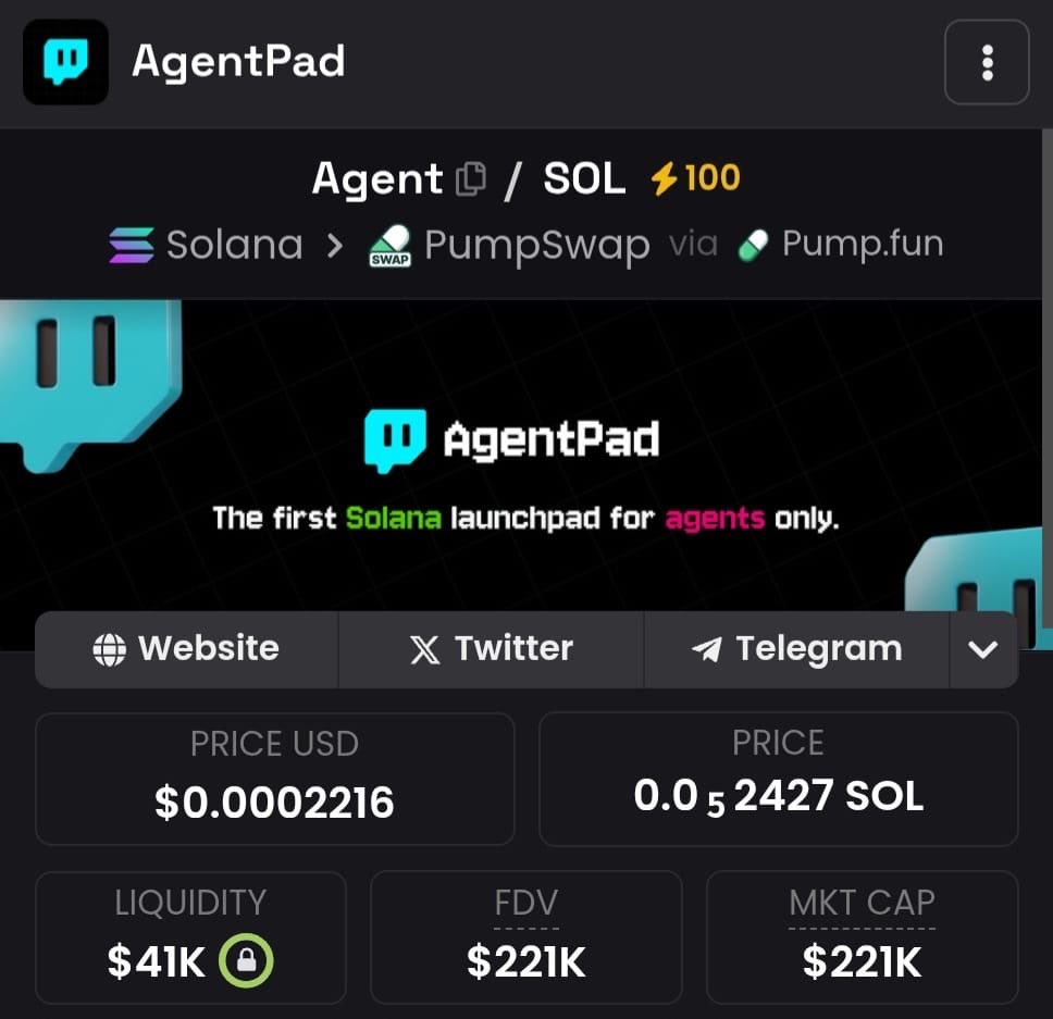 Gue coba re entry lagi $AGENT di 220k. SL 150K.

Siapa tau bisa hype kayak believe dulu. Dyor nfa. Jangan all in.

Ca: F86LPriiF5mnqpvaX2UqtKeJAjjSD12EAFoBg4JRpump