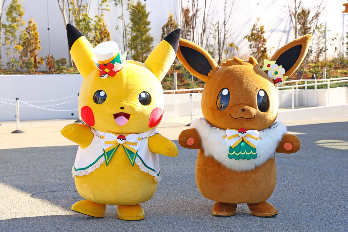 ポケパーク カントー』開業🎊 ピカチュウ、イーブイがテープカット