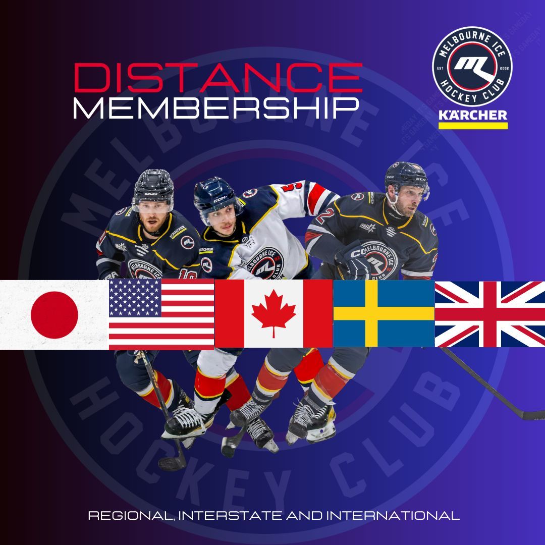 Not all ICE fans can get to the stadium to watch our games — some are regional, interstate, or even international. That’s why we’ve introduced a new range of Distance Membership packages so you can still be part of the ICE. Learn more today. melbourneice.square.site/product/distan…