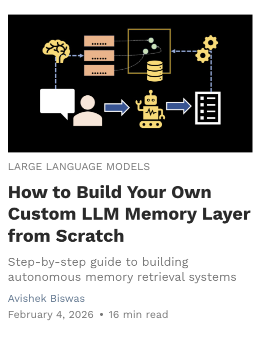 neural_avb's tweet photo. New article out on @TDataScience implementing custom LLM memory systems from scratch using DSPy. Go give it a read! Code is open source. https://t.co/bAxQeCFKOi