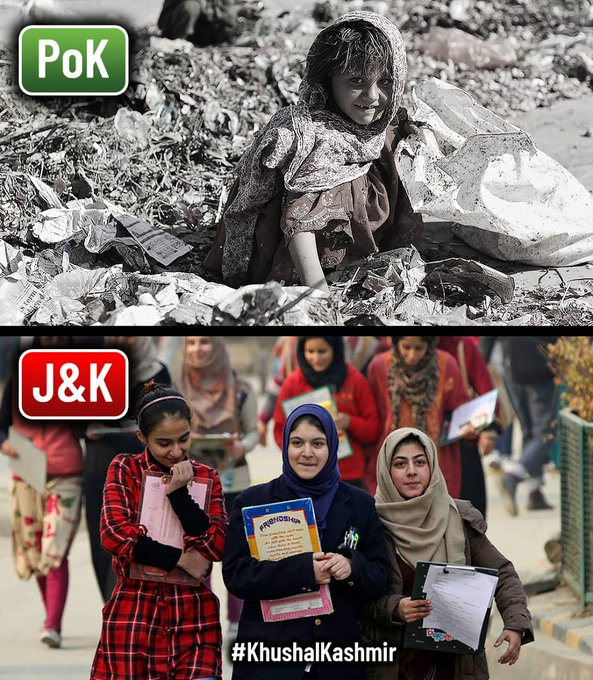 Jammu &amp; Kashmir continue to prosper, while POJK grapples with higher inflation rates, impacting the cost of living for its residents.#KashmirKhushhaal