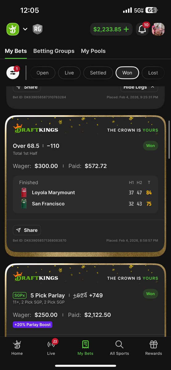 Mikebesmarried's tweet photo. @ProfitVIPs Great picking . I finally got on the right side. On your 16-2 run . I was traveling and made 2 bets during that time / I had both L,s . Winning feels a lot better . https://t.co/LmFR4JfQGI