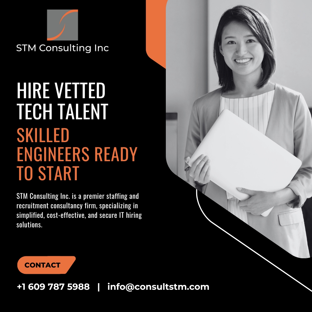 consultstm's tweet photo. Hire vetted tech talent faster with STM Consulting Inc. We connect businesses with skilled engineers ready to start &amp; contribute from day one immediately today. https://t.co/2Okw74mvBD

#TechTalent #SkilledEngineers #VettedEngineers #STMConsultingInc #STMConsulting #TechStaffing https://t.co/KOzJMBGOFR