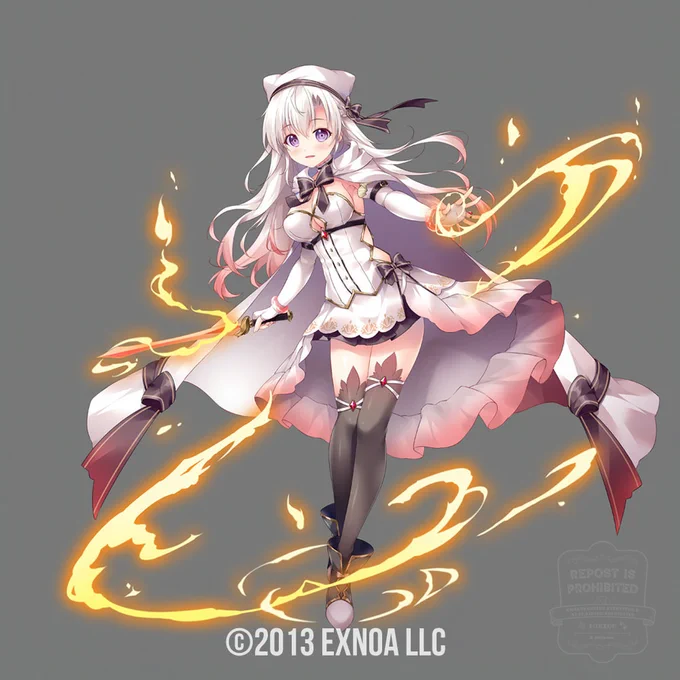 【千年戦争アイギス】にて プラチナ&ブラック版 「燈火の魔術師フレンディア」 を描かせて頂きました。 プラチナ版はキャンペーン中ログインで貰えます 配布期間:2月5日(木)メンテナンス後 ～ 2月20日(金)3:59 まで #千年戦争アイギス
