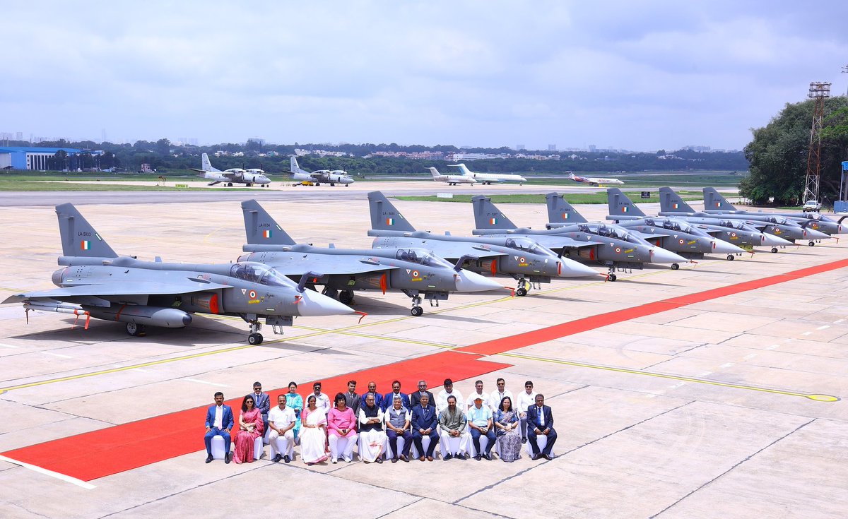 DefenceDecode's tweet image. Responding to recent media speculation, #HAL clarified that there are no fresh delays in #LCA Mk1A deliveries. Five aircraft are already complete and ready for handover, while 9 more have been manufactured and flown. These aircraft will be cleared for delivery upon receipt of