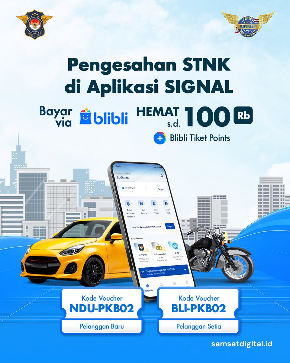 Samsat Digital Nasional (SIGNAL) tweet media