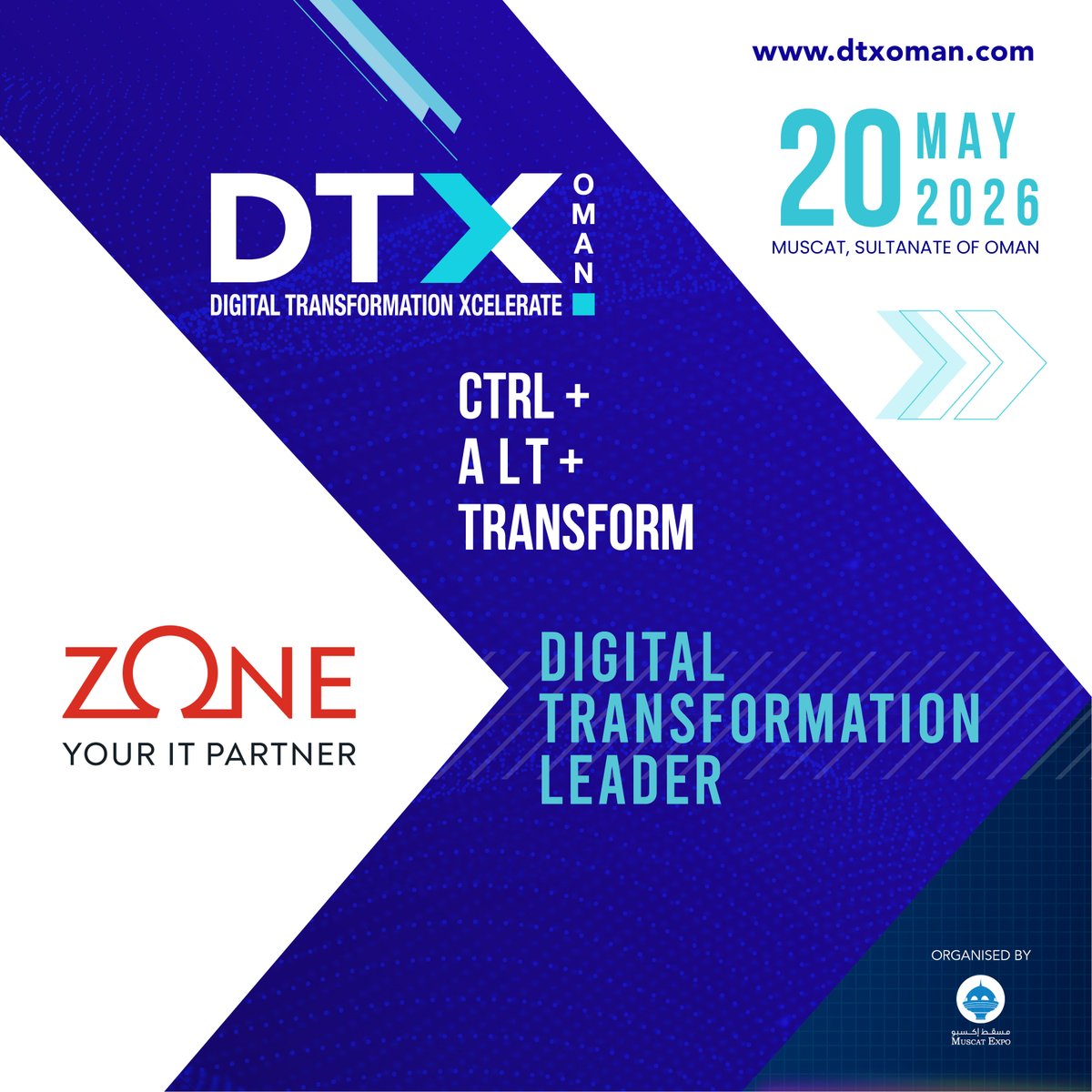 We are pleased to announce @ZoneTradingCo
participating as a Title Sponsor - Digital Transformation Leader at the DTX-Digital Transformation Xcelerate Event, 20 May 2026, Muscat. dtxoman.com #digitaltransformation #technology #innovation #business #ai #digitalstrategy