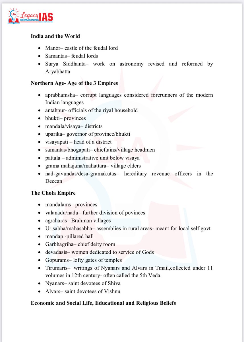 Every year in prelims there is at-least one question from Medieval History keywords. 

We have compiled all the important keywords in the Medieval Indian history in this single document. 

To get it:
- comment prelims
- like and repost this post
- you should be following us so