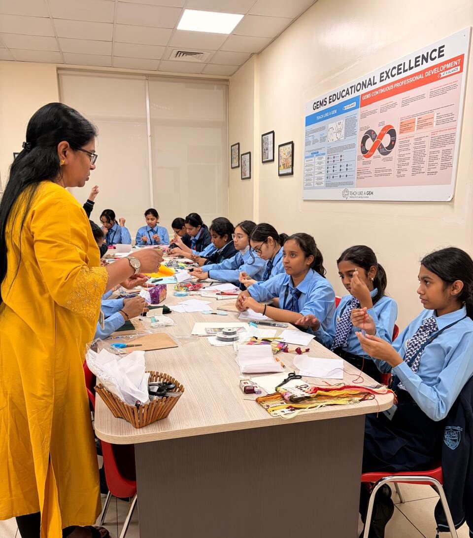 OurOwnDubai's tweet photo. Stitching smiles and creativity, the Girl Guides enjoyed the “It’s Sew Much Fun” workshop with Ms. Beena Balachandran, Supervisor – Data Management. #OODPride #CraftAndCreate
#LearningIsFun #YoungCreators #ConfidenceBuilding #TeamworkAndLearning #GuidesInAction #GEMSOOD https://t.co/eaKXrkIFrx
