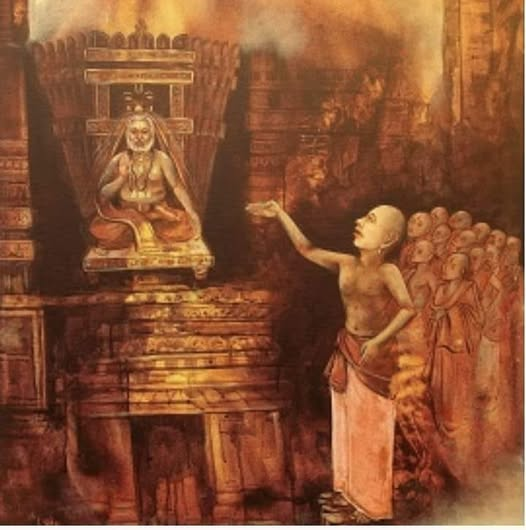 Samuddhara guro mā magnarūpaṃ sadā 🙏🙏🙏

संसारेऽक्षयसागरे प्रकृतितोऽगाधे सदा दुस्तरे ।
सर्वावद्यजलग्रहैरनुपमैः कामादिभङ्गाकुले ।
नानाविभ्रमदुर्भ्रमेऽमितभयस्तोमादिफेनोत्कटे ।
दुःखोत्कृष्टविषे समुद्धर गुरो मा मग्नरूपं सदा ॥

ಸಂಸಾರೇಽಕ್ಷಯಸಾಗರೇ ಪ್ರಕೃತಿತೋಽಗಾಧೇ ಸದಾ ದುಸ್ತರೇ |