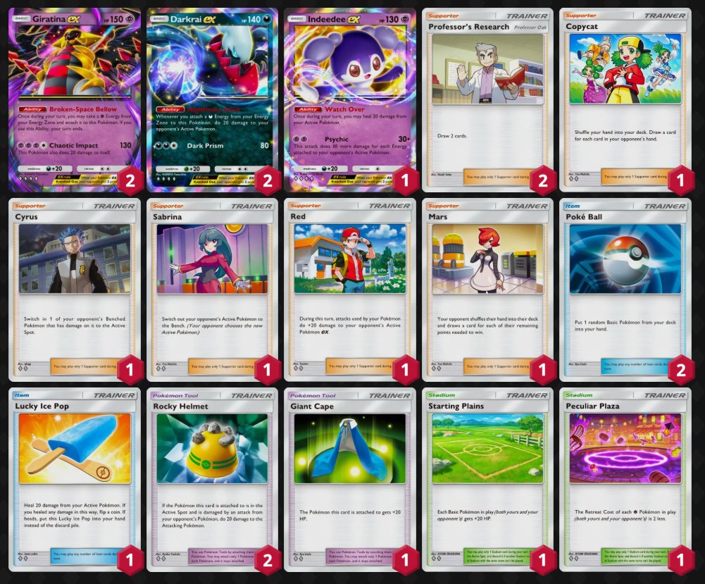 zVerum_'s tweet image. 1st/224 #Champ del Torneo Meta Breaker Weekly#1 Usando la leyenda viviente... Darkrai + Giratina. Mientras mas usaba el deck más perfeccione los matchups y 100% es Top Tier ahora mismo. 
#PokemonTCGPocket #ポケポケ #ポケポケデッキ紹介