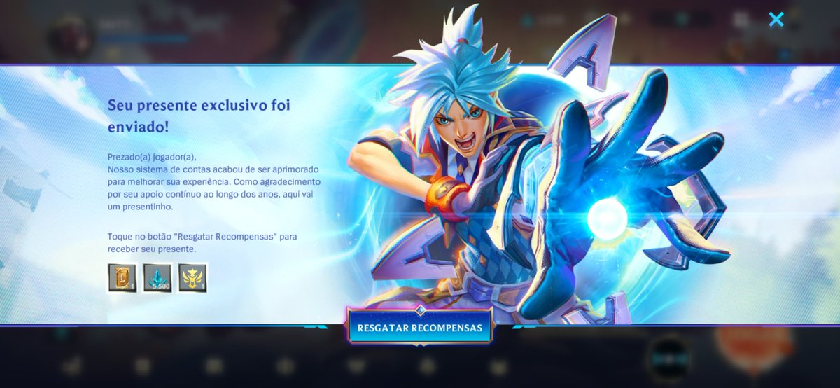 Pq eu não consigo resgatar essa desgraça de recompensa no Wild Rift?