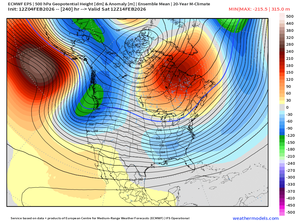 Remember that I said we need to keep an eye out for an east coast winter storm around mid-month? 

Well, nothing is set in stone (much less in forecast), but both the ECM and GFS are hinting at a system off the east coast around that timeframe. Lower heights in the southeast and