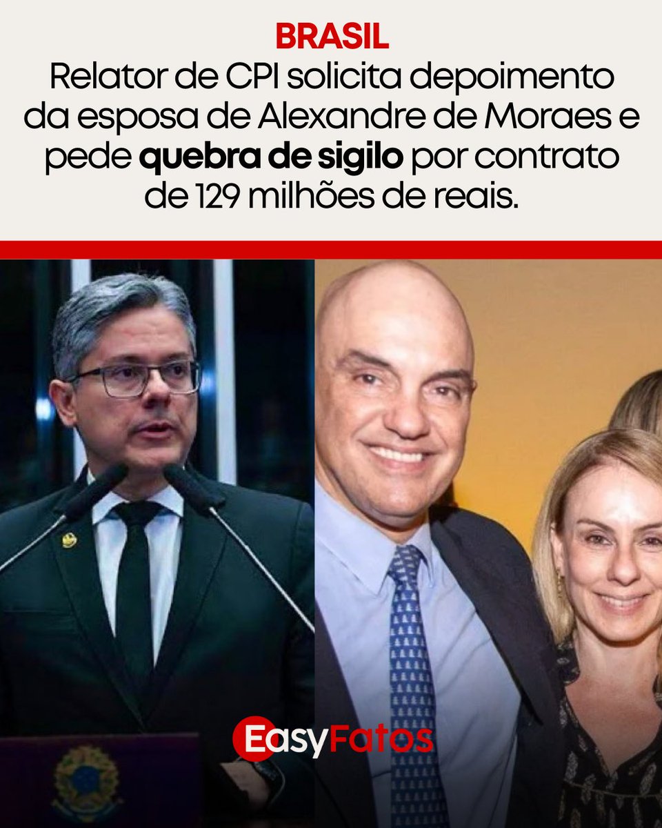 O relator da CPI do Crime Organizado, senador Alessandro Vieira, pediu a convocação de Viviane de Moraes e a quebra de sigilo de sua empresa. O parlamentar aponta suspeitas de lavagem de dinheiro em um contrato de R$ 129 milhões com o Banco Master. Viviane é advogada e esposa do