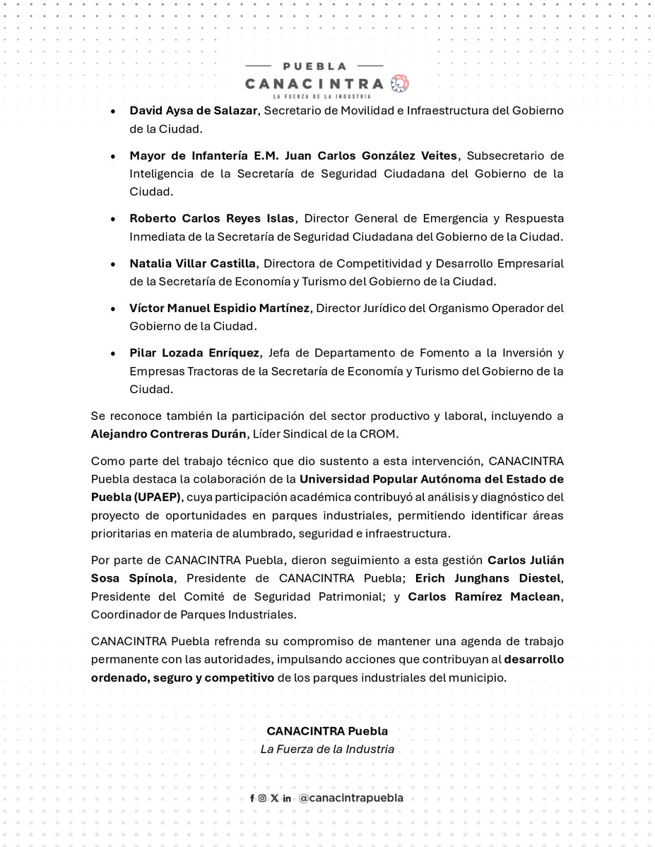 Canacintra Puebla tweet media