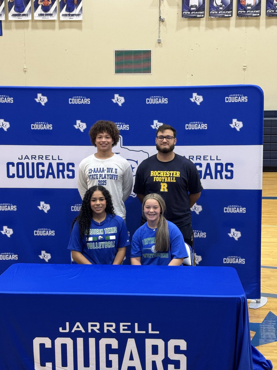 JarrellHSVB's tweet image. Congrats to Jazmine Gonzalez for signing today to Western Texas College! We are so proud of you and cannot wait to see you excel at the next level! 💙🏐 @Jarrell_ISD @LadyCougar_JHS