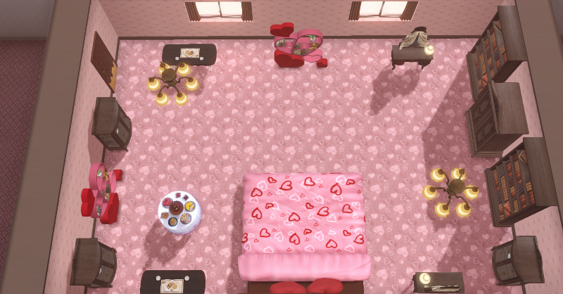 doax_vv_staff's tweet photo. 【「バレンタイン家具」を使ったレイアウトをシェア💖】
「オーナールーム」の入力画面から、以下のシェアコードをコピー＆ペースト等で入力してみてね✨

j3d9JNcY442izdg9MeU5X3n60e89B+z+q0ACcjZsC3fhvtMsypE5Xb7Y8W5VEaBrnT3WmJrfjE1gfnK8bF3bQX14p/4d03Hd5ACANf4

#ブイブイルームシェア