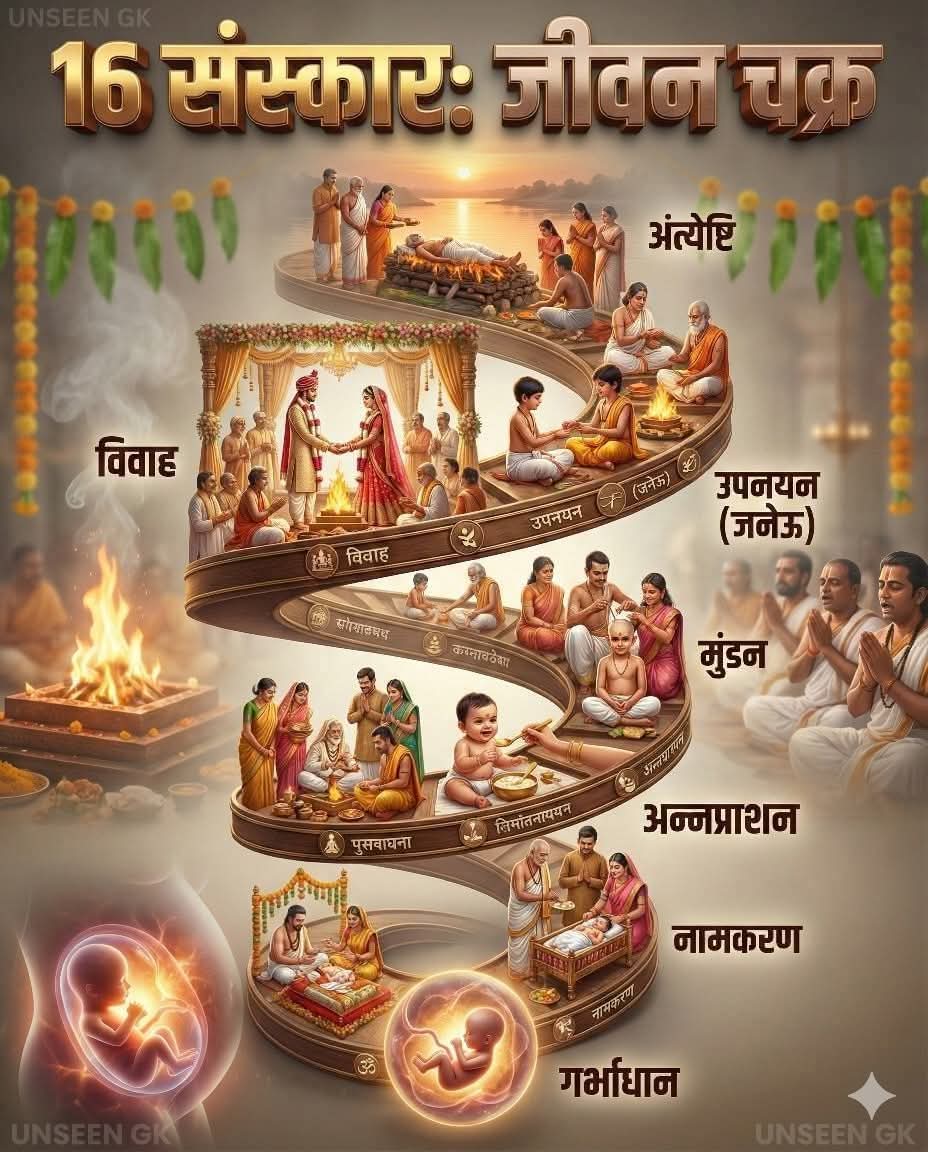 जीवन के 16 संस्कार