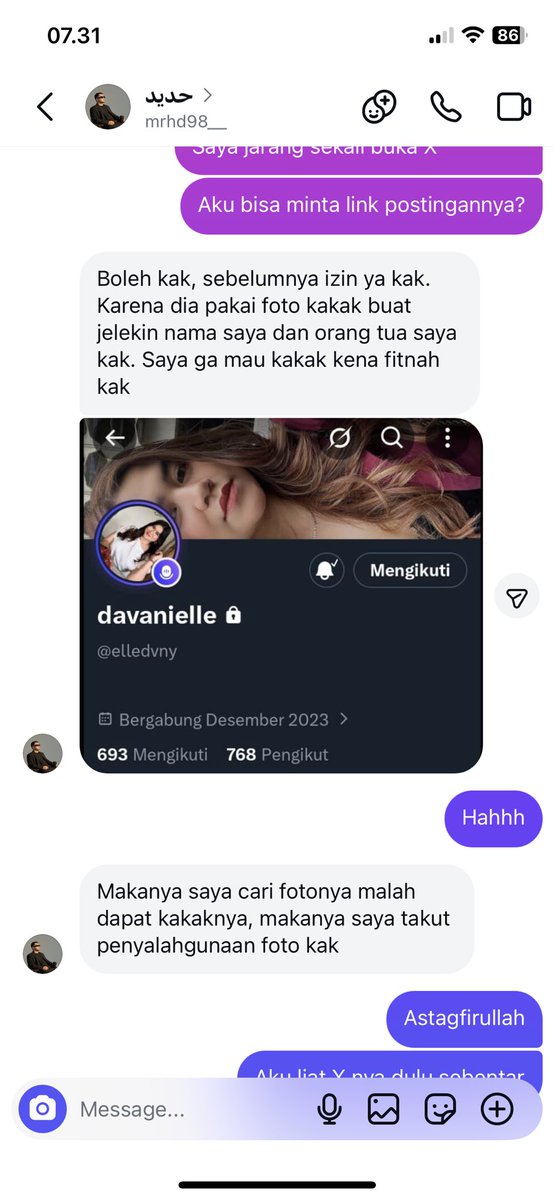annisahppsr__'s tweet photo. @elledvny @antifakerclubs Akun tersebut ( @elledvny ) BUKAN SAYA dan bertindak tanpa izin.
Saya mengetahui hal ini dari banyak laporan DM yang masuk ke akun asli saya.

@antifakerclubs https://t.co/2YrppPpOmO