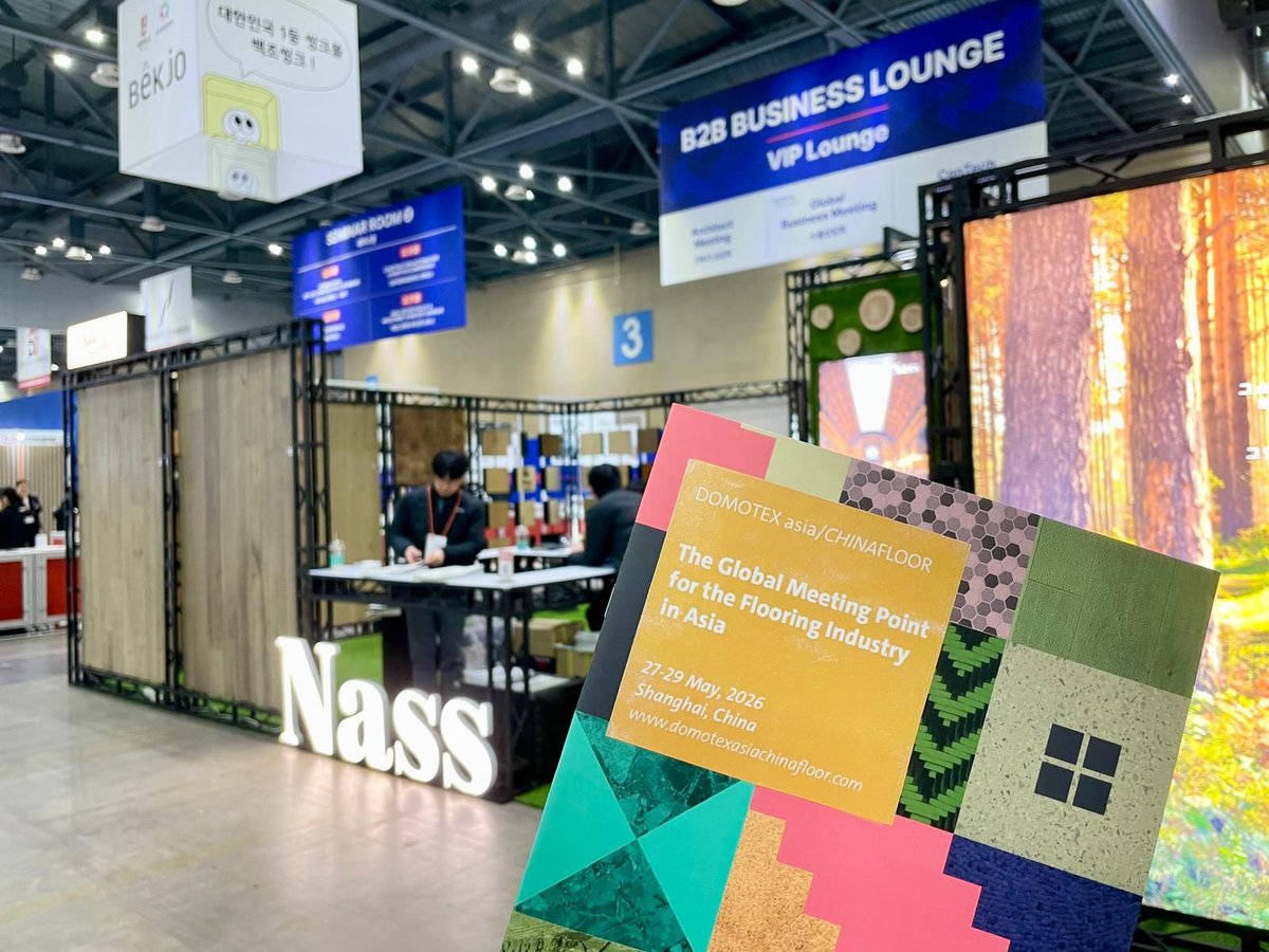 DomotexAsia's tweet photo. This week we are at KOREA BUILD WEEK, connecting with our valued customers and partners from Korea. If you’re attending, come and meet us at Booth W-26. We’d be delighted to see you there!

Korea has historically been one of the largest visiting countries at DOMOTEX asia/CHINAFLOOR. For decades, we have also proudly welcomed Korean flooring manufacturers, recognized worldwide for their outstanding quality, innovative design, and leadership, particularly in the resilient flooring sector.

We look forward to welcoming an even greater number of Korean participants at the upcoming edition.

DOMOTEX asia 2026 will take place in Shanghai from 27–29 May 2026. Get your free pass here: https://t.co/Rb2vE9bC8u

#koreanresilientflooring #domotexasia #flooringbuyers #flooringmanufacturers #asianflooring