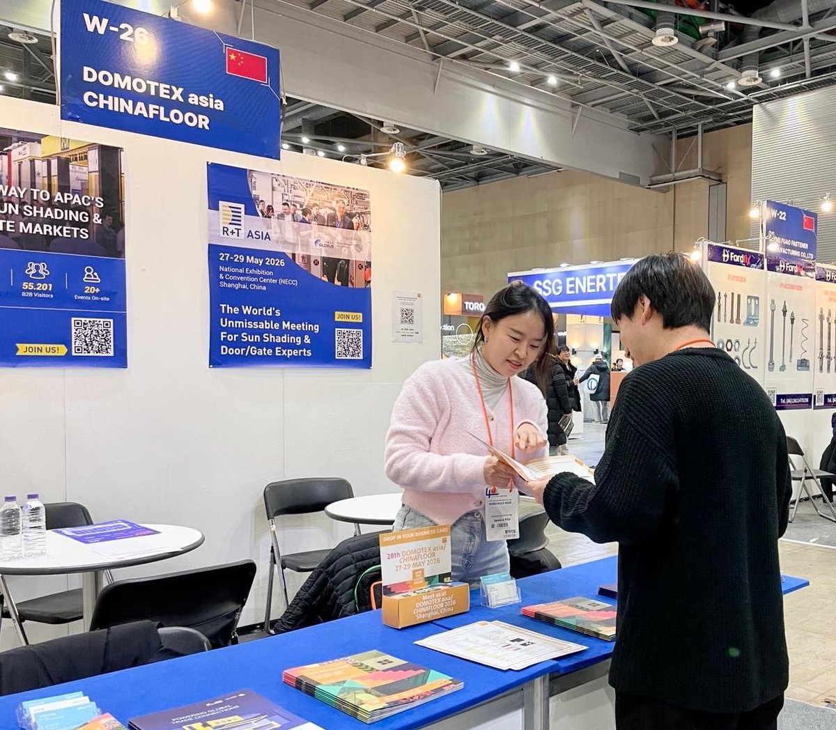 DomotexAsia's tweet photo. This week we are at KOREA BUILD WEEK, connecting with our valued customers and partners from Korea. If you’re attending, come and meet us at Booth W-26. We’d be delighted to see you there!

Korea has historically been one of the largest visiting countries at DOMOTEX asia/CHINAFLOOR. For decades, we have also proudly welcomed Korean flooring manufacturers, recognized worldwide for their outstanding quality, innovative design, and leadership, particularly in the resilient flooring sector.

We look forward to welcoming an even greater number of Korean participants at the upcoming edition.

DOMOTEX asia 2026 will take place in Shanghai from 27–29 May 2026. Get your free pass here: https://t.co/Rb2vE9bC8u

#koreanresilientflooring #domotexasia #flooringbuyers #flooringmanufacturers #asianflooring