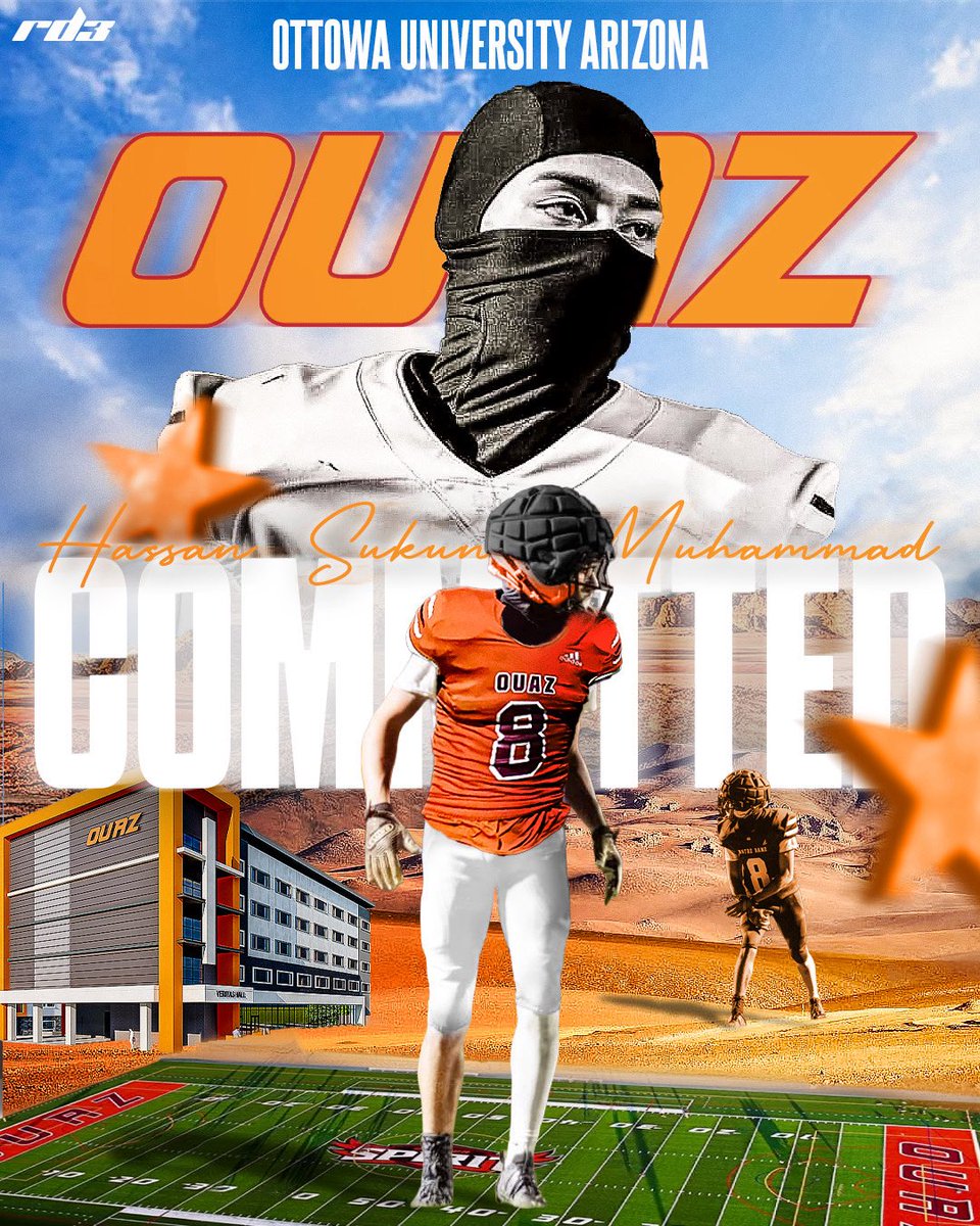 HassanSukunda's tweet photo. Blessed to say I’ve officially committed to Ottawa University Arizona. Grateful for the love, belief, and opportunity. Ready to work and compete every day. Thank you to the coaching staff for trusting me. Let’s get it. #AllGloryToGod🤞🏾🖤

@CoachJDominguez @CoachMurphyQB @OUAZFootball
