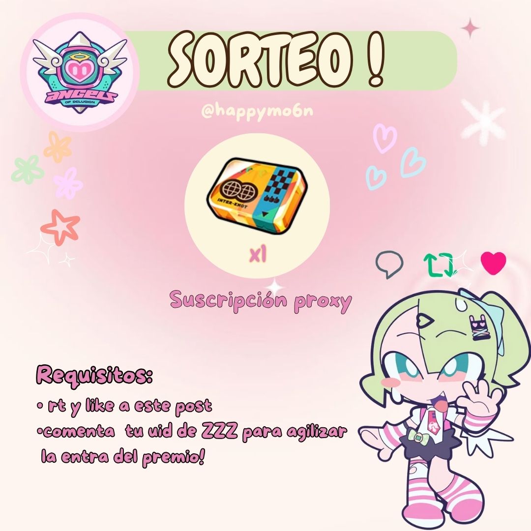 happymo6n's tweet photo. SORTEO 📺
para #zzzero
por la llegada de #sunna 🪽 ! 

• follow
• like &amp; rt
• comenta UID de ZZZ

꒰  recuerden que si harán compras m apoyan al hacerlo desde mi tiendita además de q ahorran cn los descuentos que tiene lootbar !  ꒱
#zzzcreators 
 
♡ https://t.co/Sk1fWk7Uvx https://t.co/I84yEXbaQq