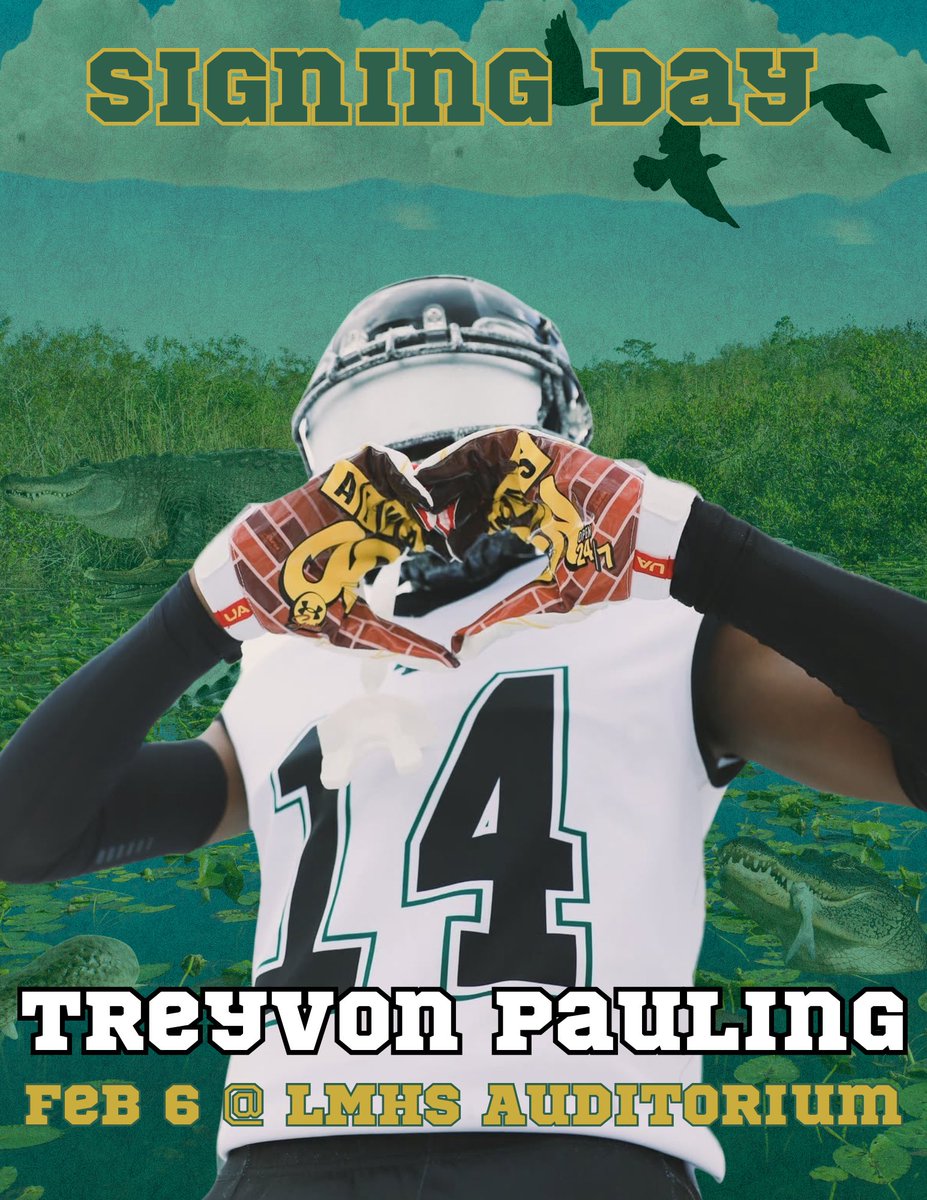 Signing Day 🖊️‼️
Feb 6 | 9:30 AM | Lake Marion Auditorium
Thankful for everybody who helped me get here 🙏 <a href="/HighSchoolBlitz/">High School Blitz</a> <a href="/ProwlerRecruit/">The Prowler LLC</a> <a href="/DeBree_Football/">DeBree Football</a> <a href="/H2_Recruiting/">Hasani (H2) | Football Recruiting</a> #GoFleet✈️