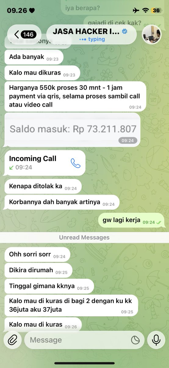deedyll's tweet photo. —scam, cuma penasaran aja

eh taunya bener, malah niatannya mau kuras rekening aku wkwkwk

tobat sih kata w mah 😓 https://t.co/5tVi0GLBnC