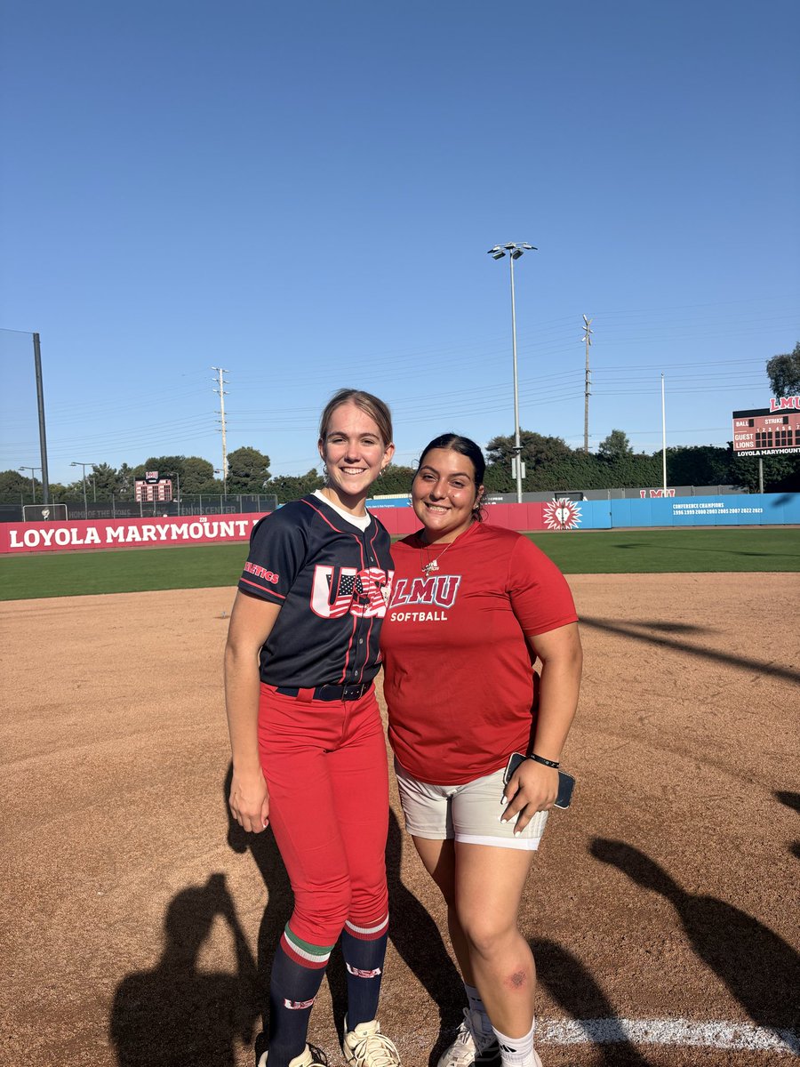 BYablonicky2028's tweet photo. This is a few days delayed but I cannot stop thinking about what an amazing camp I enjoyed at LMU.  Thank you to all the coaches and players for the education and knowledge you shared.
@tairiaflowers @shelbyjeff20 Go LMU softball.
As always thank you to my pitching coach @coachalyssarazo and USA Athletics Cordero/Lopez 16 U.  @softballamerica @ExtraInningSB @USASoftball @LineDsoftball
