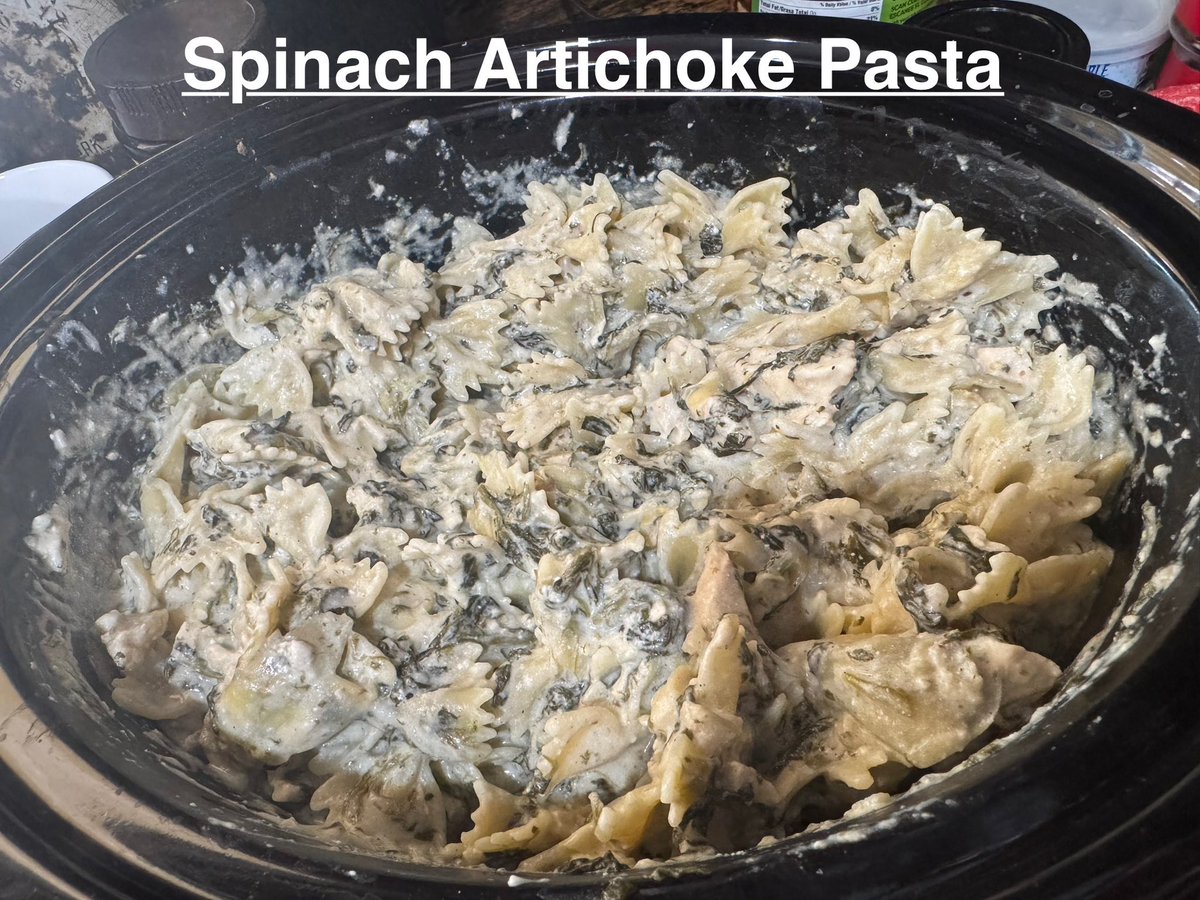 CoheeKaterina's tweet image. This crockpot #spinach &amp;amp; #artichoke #psts was pretty yummy. I think adding some chicken next time would be yummier. Link to #recipe on my website. Enjoy! #kittyskreationsboutique