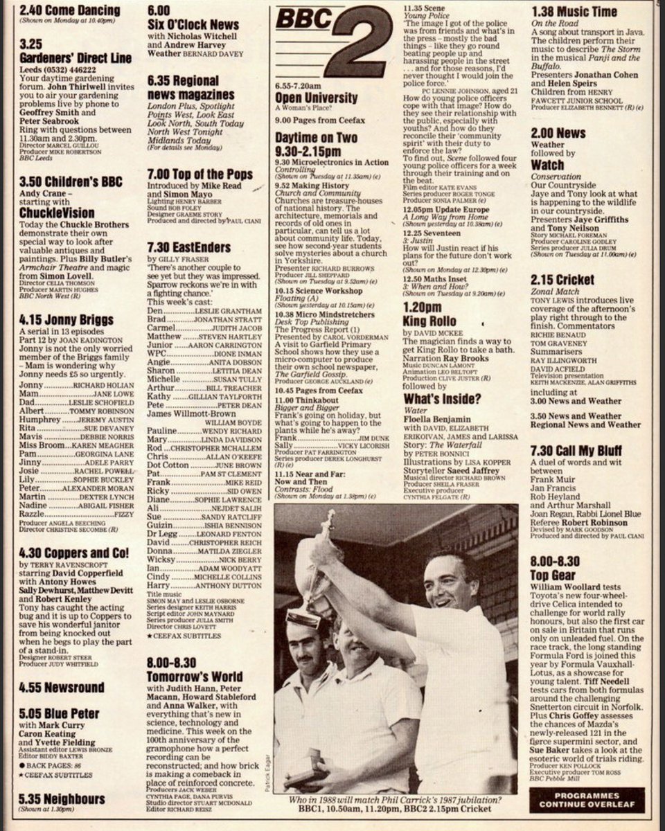 The TV GAME IS BACK 
Loved the #chucklebrothers 
Wonder if  <a href="/PaulChuckle2/">Paul Chuckle</a> knows the answer ??  
What is the year - 
please repost so others can play. 
Tv teaser! 
What was the year ?  
#thursday        
 #retro #tv