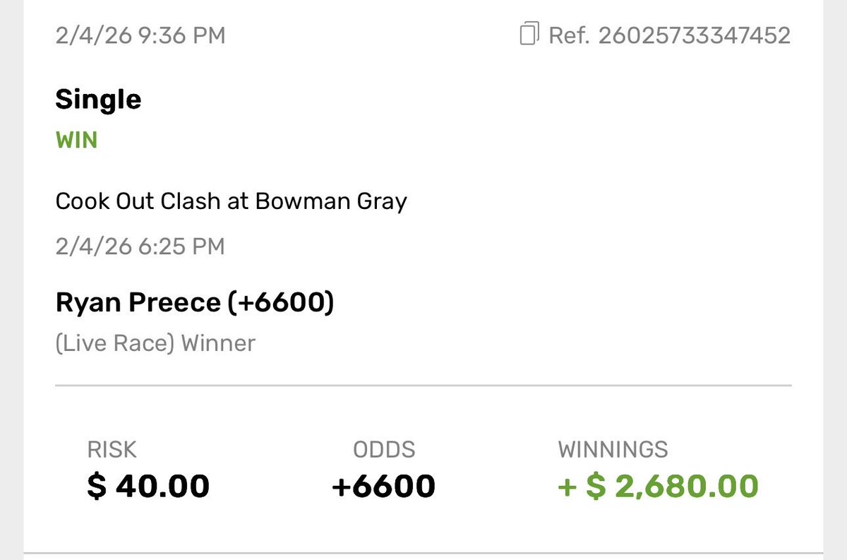 TrackNTap's tweet image. Ryan Preece winner. We stay hot 💰💰

#NASCAR