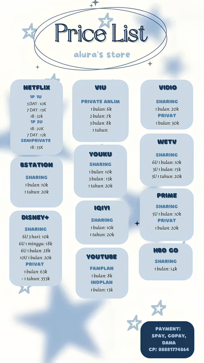 mseiyy's tweet photo. guysss-!!! ayo yang mau beli app premium bisa dm aku ajaa-!!! ada netflix, disney, canva, capcut, dll

#zonauang https://t.co/xK1IGoiHOU