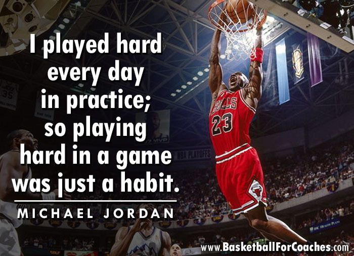 BballCoachMac's tweet photo. "I played hard every day in practice; so playing hard in a game was just a habit"

- Michael Jordan https://t.co/5chsewheCL