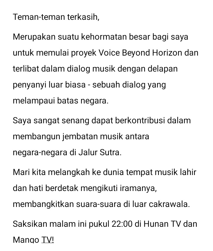 dimash_ID's tweet image. [ Dimash instagram update 2026.02.05 ]

- Caption P2 -

Jangan lupa saksikan #VoiceBeyondHorizon nanti malam pukul 22:00 😊

#DimashQudaibergen #Dimash
