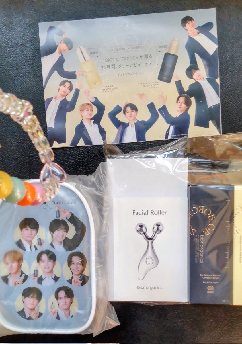 店舗来て bior organicsオリジナルTravis Japanクリアポーチいただけた