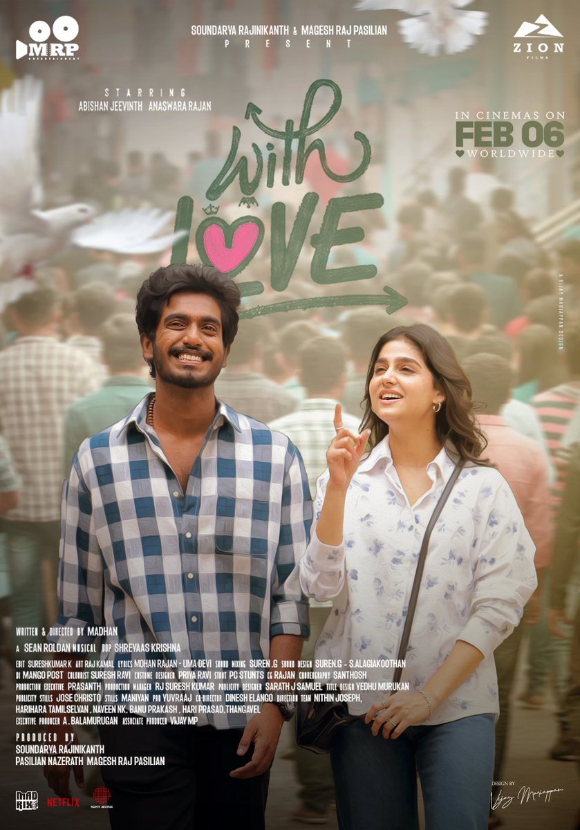 🚨#AsokReviews Giveaway Alert!🚨

Free movie tickets for #WithLove at PVR INOX LUXE Phoenix Market City, Velachery, #Chennai on 8th FEB, Sunday Evening 6:40 PM

1 Lucky winner 🎁 get 2 tickets!

Rules:
👉 Follow <a href="/itsmeasok/">Asok Reviews</a> 
👉 Like &amp; Repost
👉 Tag 2 of your friends in comment