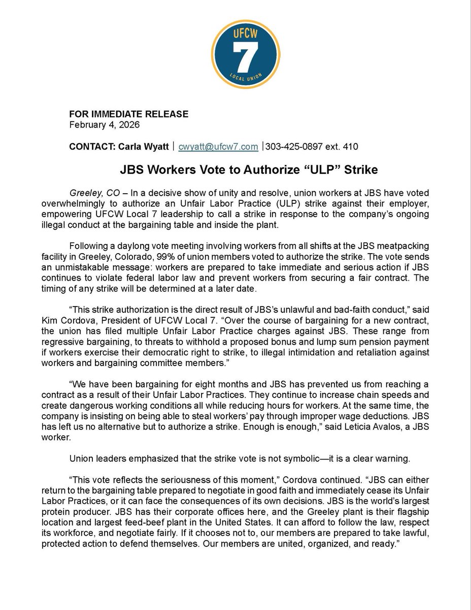 UFCW Local 7 tweet media