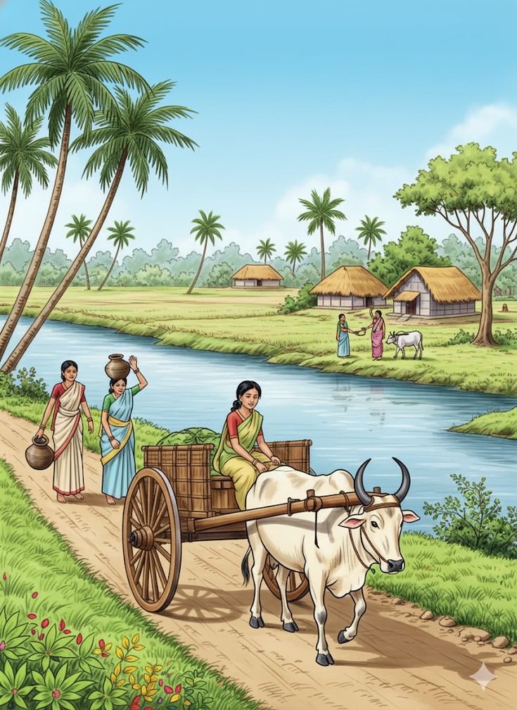 मिट्टी की खुशबू, खुला आसमान,
सादा-सा जीवन, गांव की पहचान।
शहर से दूर सुकून बसता है,
जहाँ हर चेहरा अपना लगता है।
खेतों की हरियाली, चूल्हे की आग,
गांव में बसता है सच्चा राग।
न शोर, न दिखावा, न कोई बनाव,
दिल से जुड़ा रहता है मेरा गांव।