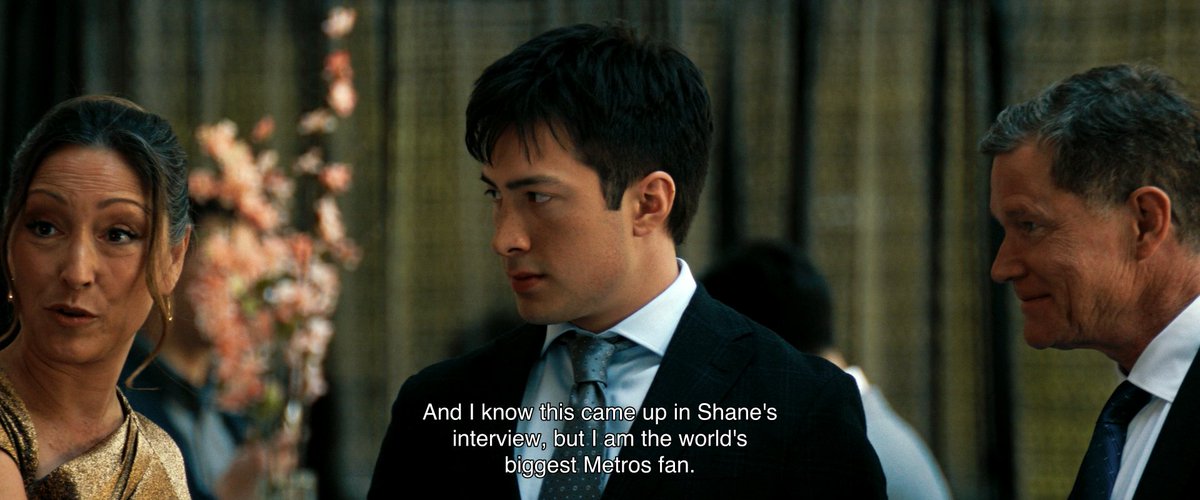 pinkstape's tweet image. rewatched the first episode and it's so interesting that yuna's immediate response to shane being tokenized is to reassure the montreal metros rep of how assimilated she (and by extension, shane) is. and then cut to 7 years later and it's still very much an Elephant In the Room