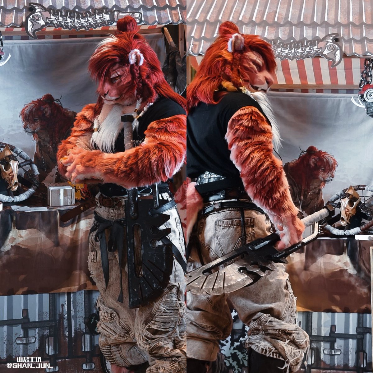 Maybe you will like the tigress.

#山君工坊 #FursuitFriday #FursuitEverday #realisticfursuit #furryart #fursuit