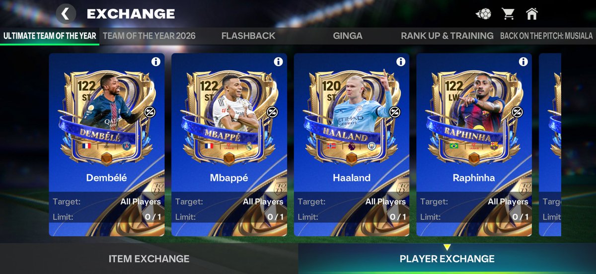 Did you complete any exchange today? 🤔 

Which one will be good except RAPHINHA?