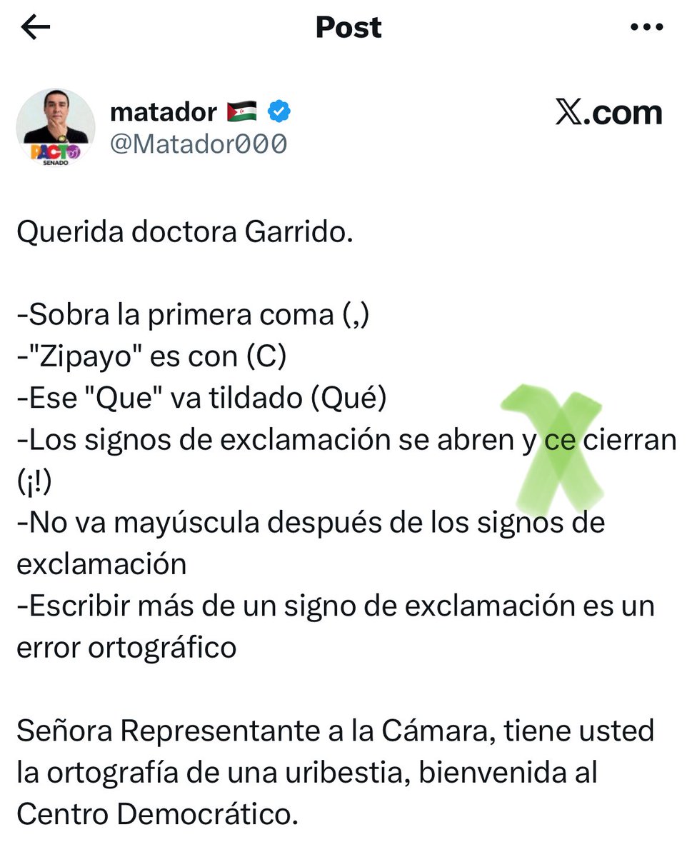 salda's tweet photo. @Matador000 Ajue el iletrado!! Me tocó leerlo 4 veces para entender que en serio había escrito “ce” en vez de “se” #Bruto #Lee #Piensa #Maltratador #burro https://t.co/JfrFhnWJo8
