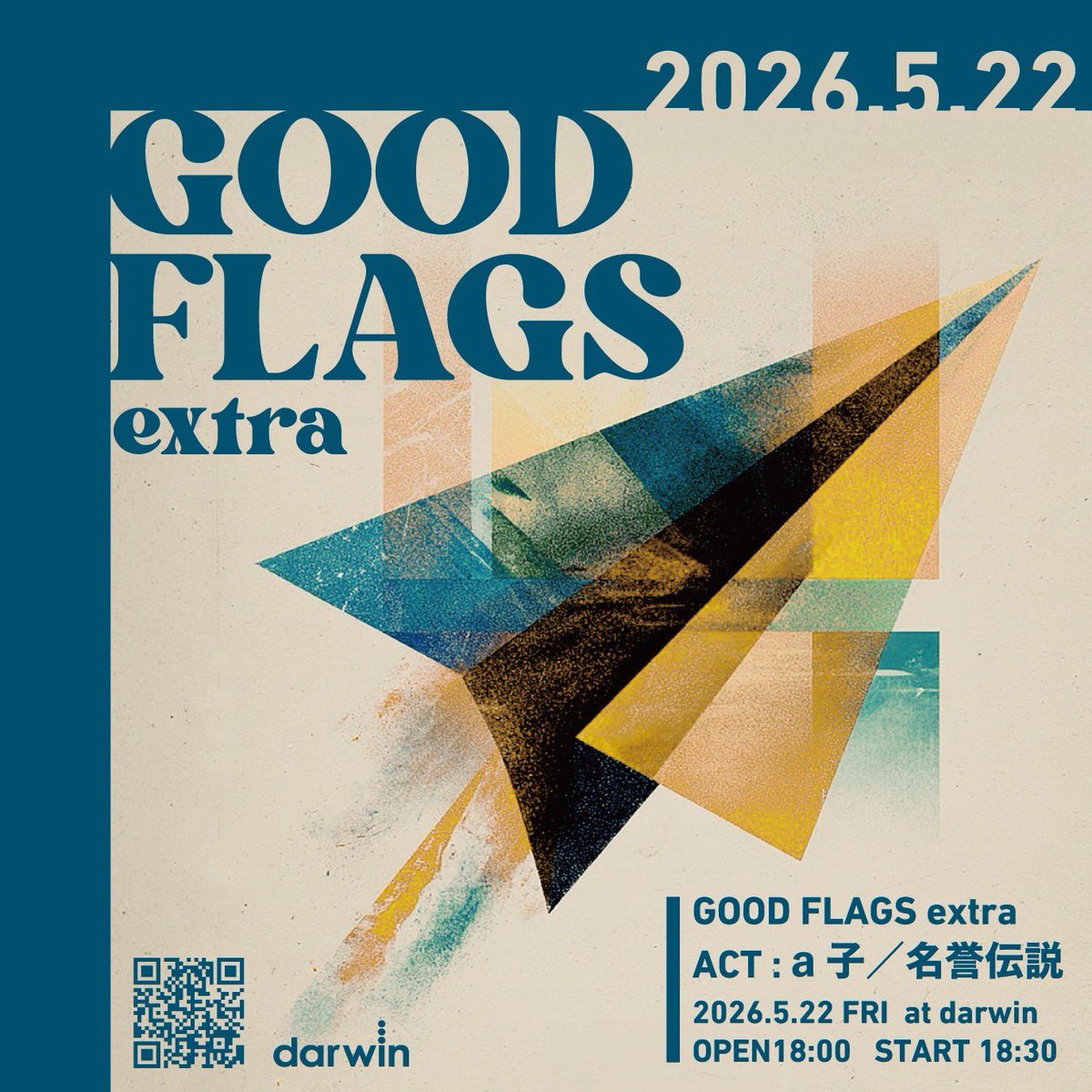 MeiyoDensetsu's tweet image. 【✴︎︎𝑳𝒊𝒗𝒆✴︎】

2026.5.22@ 仙台darwin

GOOD FLAGS extra
W/ a子 （@mjgptw___ad ）

a子さんとの2MANライブ、すごく嬉しいです！🎊
そして、名誉伝説が初めてライブを行った仙台。思い出深い場所で、また皆さんとお会いできることを楽しみにしています！
遊びにきてね☺️…