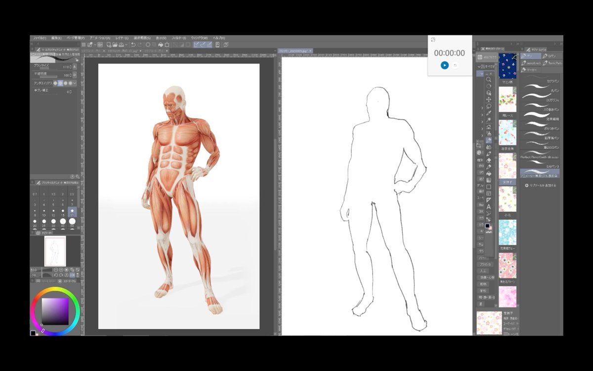 posemaniacs's tweet image. クロッキーは“全部描く練習”ではなく“最小限で最大限伝える練習”

実は人物の動きはシルエットだけで伝わります。
1分クロッキーでは、細部を描くのは後回し、先にシルエットだけを捉えましょう！
クロッキーを続けるとシルエットを捉える能力が向上し、ラフを制作するスピードが上がります。