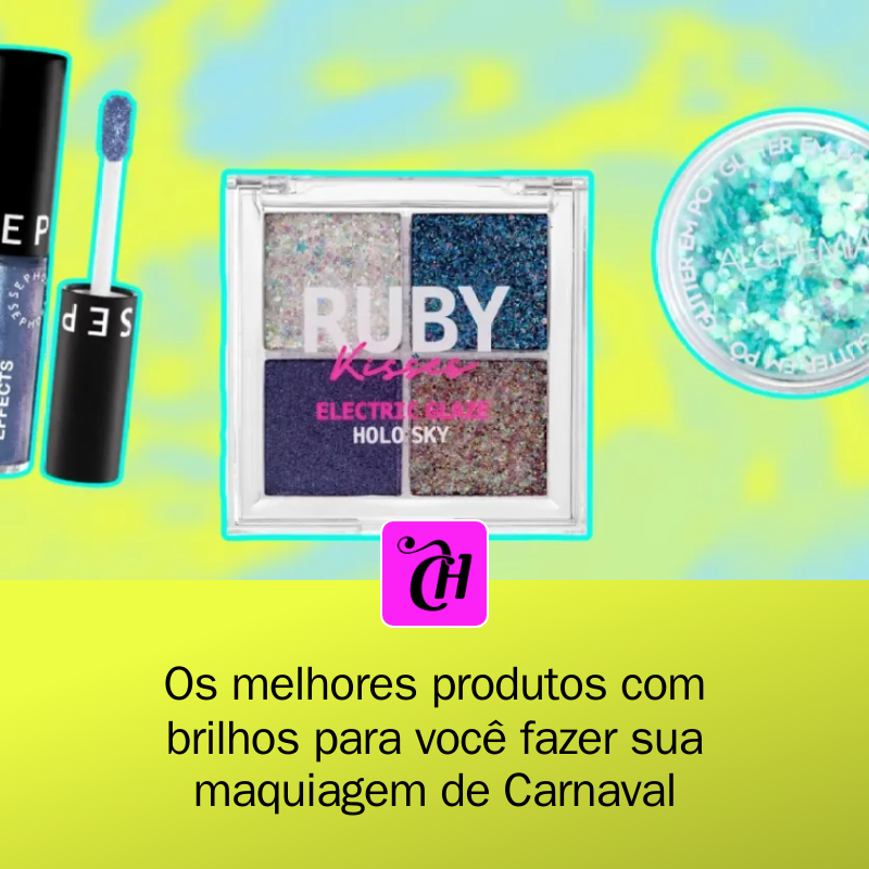 CAPRICHO's tweet photo. 🎉✨ Prepare-se para brilhar no Carnaval! Conheça os 18 produtos com brilhos que vão transformar sua maquiagem e te deixar deslumbrante! #Carnaval2026 #Brilho #Maquiagem
https://t.co/8CuJrpouqi https://t.co/U21bGiNtup