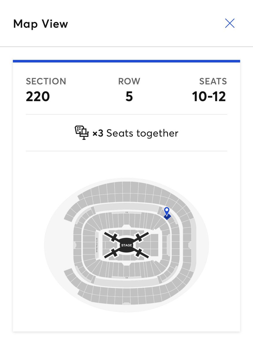hcjisung's tweet photo. WTT/WTS (trade prio!)

- 3 tickets for bts arirang @ las vegas allegiant stadium on 5/28 ‼️
- section 220, row 5, seats 10-12
- willing to trade for day 1 or day 2 tickets in similar section (will pay difference for better seats if interested!)
- will sell for FV / $616 for 3

+ https://t.co/1o1prV4GoY
